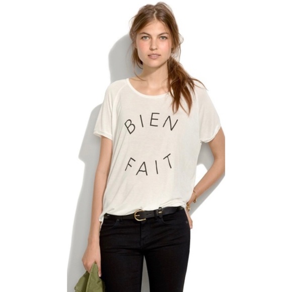 Madewell Tops - Madewell Bien Fait T-Shirt, Size Large
